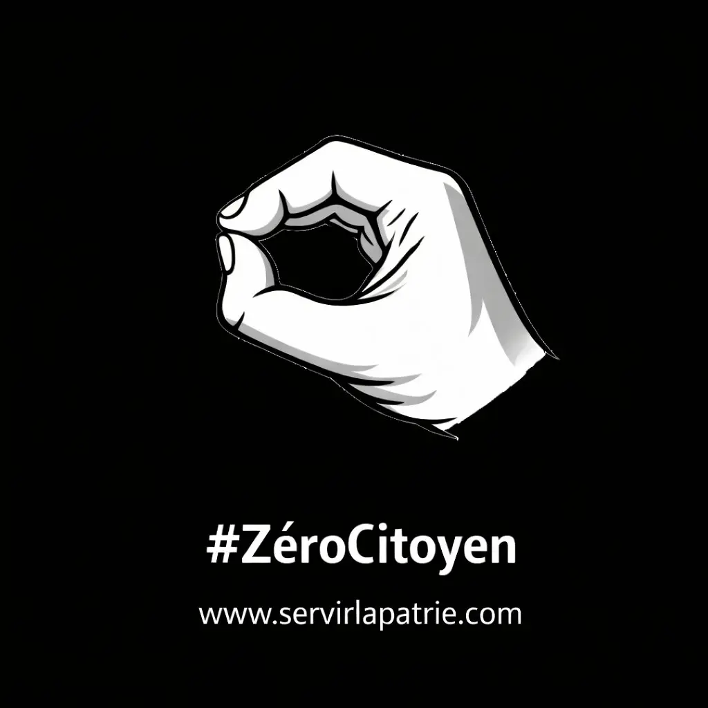 Campagne ZéroCitoyen - 0 Geste du doigt en noir